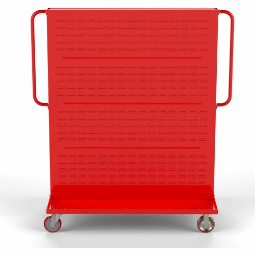 Valley Craft Modular A-Frame Bin Cart F89547 w/1 Louvered 1 Round-Peg Pegboard 48"W x 30"D x 62" Red - Image 6