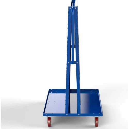 Valley Craft, Modular A-Frame Bin Cart F89548, 2 Louvered Panels, 48"W x 30"D x 62"H, Blue - Image 6