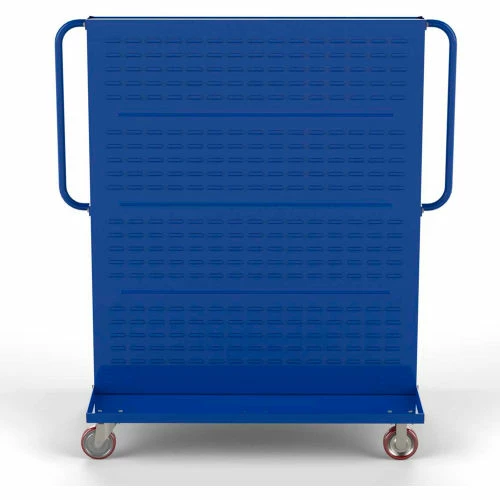 Valley Craft, Modular A-Frame Bin Cart F89548, 2 Louvered Panels, 48"W x 30"D x 62"H, Blue - Image 7