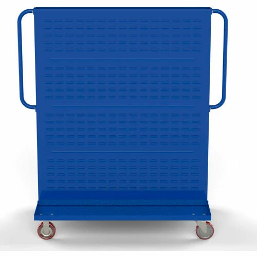 Valley Craft, Modular A-Frame Bin Cart F89548, 2 Louvered Panels, 48"W x 30"D x 62"H, Blue - Image 8