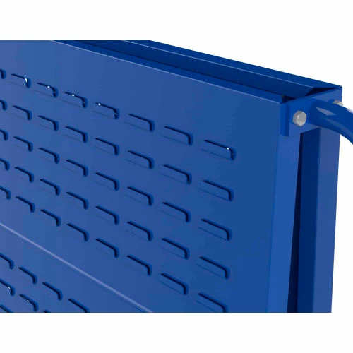 Valley Craft, Modular A-Frame Bin Cart F89548, 2 Louvered Panels, 48"W x 30"D x 62"H, Blue - Image 9