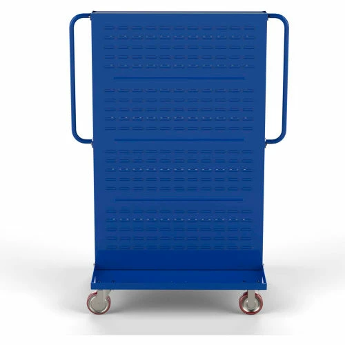 Valley Craft Modular A-Frame Bin Cart F89547 w/1 Louvered 1 Round-Peg Pegboard 36" x 30" x 62" Blue - Image 3