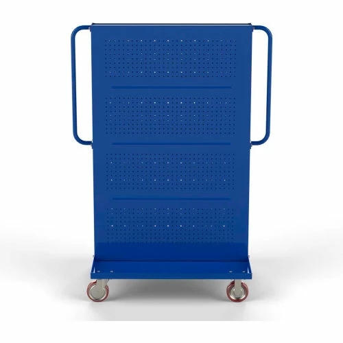 Valley Craft Modular A-Frame Bin Cart F89547 w/1 Louvered 1 Round-Peg Pegboard 36" x 30" x 62" Blue - Image 8