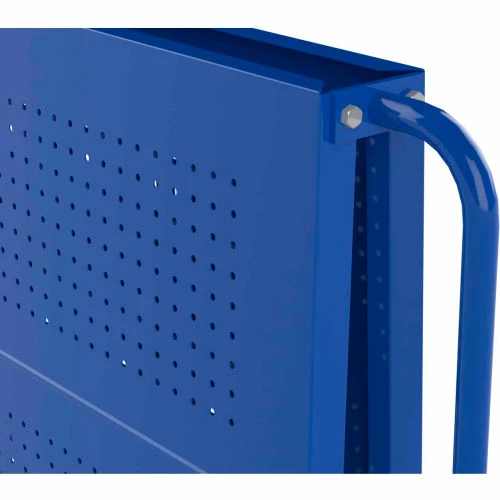 Valley Craft Modular A-Frame Bin Cart F89547 w/1 Louvered 1 Round-Peg Pegboard 36" x 30" x 62" Blue - Image 9