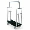 Forbes Industries Forbes Standard Bellman Cart 2499-BK-BK Stainless, Black Carpet, Black Bumper, 8" Rubber