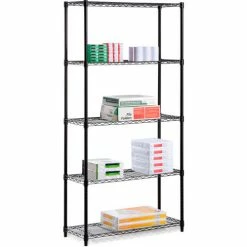Honey-Can-Do 5-Tier Storage Shelves 36"L x 14"W x 72"H - Black