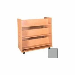 Ironwood Book Truck - 6 Shelves - 42"W x 18"D x 42-1/2"H Gray