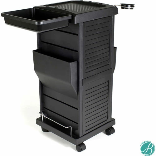 AYC Group Claire Lockable Salon Organization Trolley - Black - Image 2