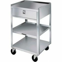Lakeside® 356 Stainless Steel Equipment Stand, 3 Shelves, 1 Drawer, 300 lbs. Capacity