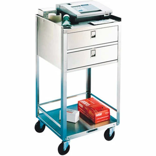 Lakeside® 358 Stainless Steel Equipment Stand, 2 Shelves, 2 Drawers, 300 lb. Capacity