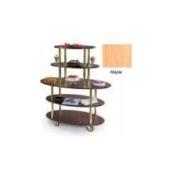 Geneva Lakeside Rounded Oval Dessert Display Cart w/ 5 Open Shelves, 37212-03