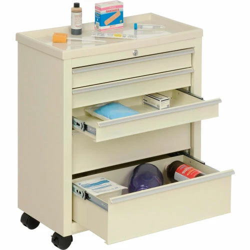 Lakeside® BV05 Classic 5-Drawer Medical Bedside Cart, Key Lock, Beige - Image 20