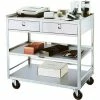 Lakeside® 474 Stainless Steel Equipment Stand, 3 Shelves, 2 Drawers, 500 lbs Capacity