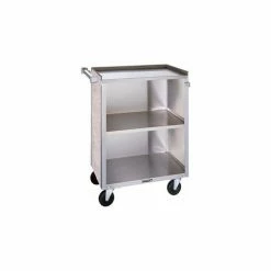 Lakeside® 610 3 Shelf Sd Bussing Cart - 27-3/4X16-1/2 Walnut