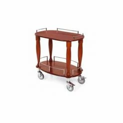 Geneva Lakeside Serving Cart w/ Shelf & Top Rail, 70010