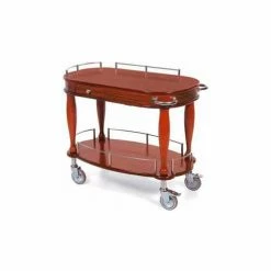Geneva Lakeside Serving Cart w/ Pullout Shelf & Drawer, 70011