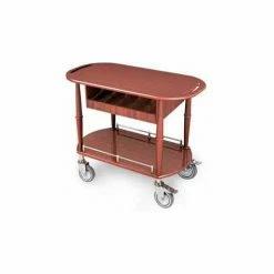 Geneva Lakeside Serving Cart 35-1/2"x17-3/4"x29" w/ Cutlery Compartment, 70458