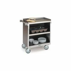 Lakeside® 822RM 3 Shelf Hd Bussing Cart - 31-1/4X19-1/2 Red Maple