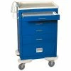 Lakeside® C-530-P2K-1B Classic 5-Drawer Medical Anesthesia Cart, Blue, Key Lock