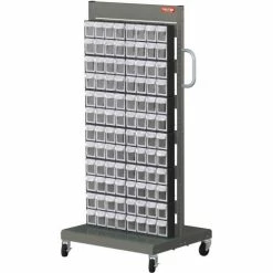 Shuter 1010542 Flip Out Bin Mobile Parts Cart - Single Sided with 96 Bins