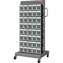 Shuter 1010546 Flip Out Bin Mobile Parts Cart - Single Sided with 40 Bins