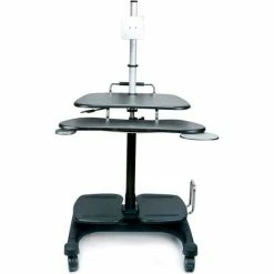 Aidata LDC003P Sit/Stand Mobile PC Workstation with LCD/LED Monitor Mount