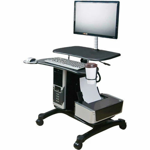 Aidata LDC003P Sit/Stand Mobile PC Workstation with LCD/LED Monitor Mount - Image 4