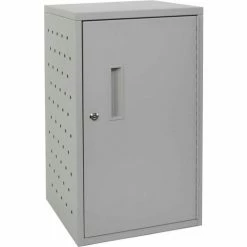 Luxor Vertical Wall/Desk Tablet Charging Cabinet For 16 Devices, 15-3/4"W x 13"D x 27-1/2"H, Gray