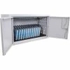 Luxor Wall/Desk Tablet Charging Cabinet For 16 Devices, 25"W x 13"D x 14-1/2"H, Gray