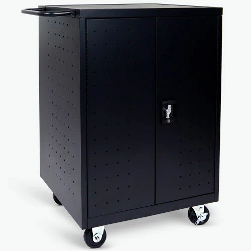 Luxor Laptop/Chromebook Computer Charging Cart For 24 Devices, 31-1/8"W x 21-1/8"D x 40-1/8"H, Black - Image 7