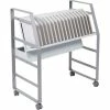 Luxor Tablet/Chromebook Open Charging Cart for 16 Devices, 27"W x 14-3/4"D x 30"H, Gray/White