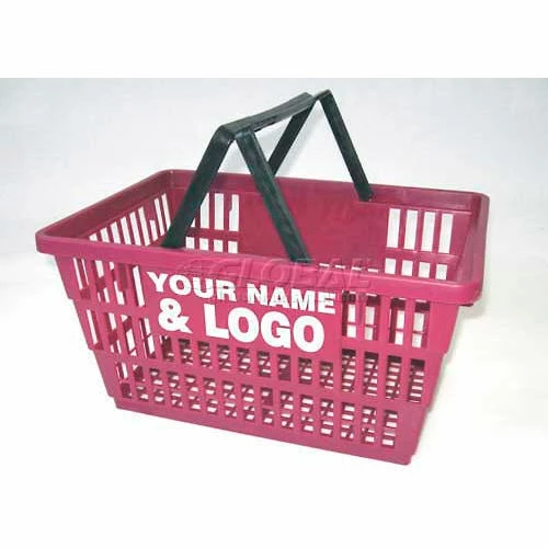 Good L ® Large Shopping Basket with Plastic Handle 33 Liter 19-3/8"L x 13-1/4"W x 10"H Grape - Pkg Qty 12