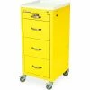 Harloff M-Series Tall Isolation Cart, 4 Drawers, Key Lock, 18"W x 18"L x 40-3/4"H, Mauve