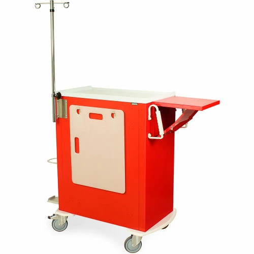 Harloff M-Series Tall Emergency Crash Cart, 6 Drawers, 36-3/4"W x 22"L x 43"H, Hammertone Blue - Image 3