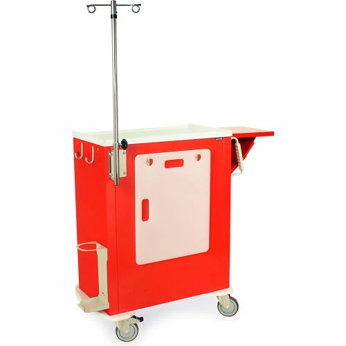 Harloff M-Series Tall Emergency Crash Cart, 6 Drawers, 36-3/4"W x 22"L x 43"H, Hammertone Gray - Image 4