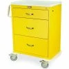 Harloff Tall Isolation Cart,3 Drawers & Standard Key Lock,37-1/2"Wx22"Lx42-63/100"H,Beige