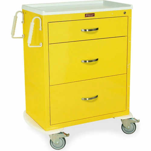 Harloff Tall Isolation Cart,3 Drawers & Standard Key Lock,37-1/2"Wx22"Lx42-63/100"H,Light Blue - Image 2