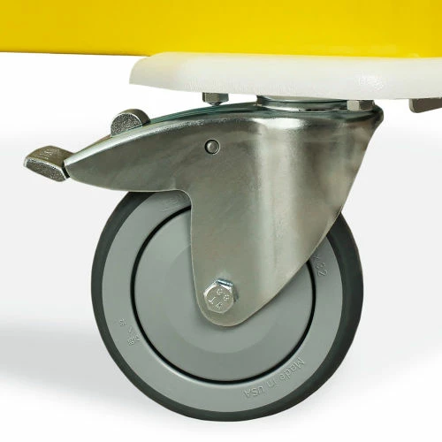 Harloff Tall Isolation Cart,3 Drawers & Standard Key Lock,37-1/2"Wx22"Lx42-63/100"H,Yellow - Image 3