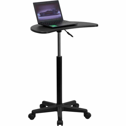 Flash Furniture Black Sit to Stand Mobile Laptop Computer Desk