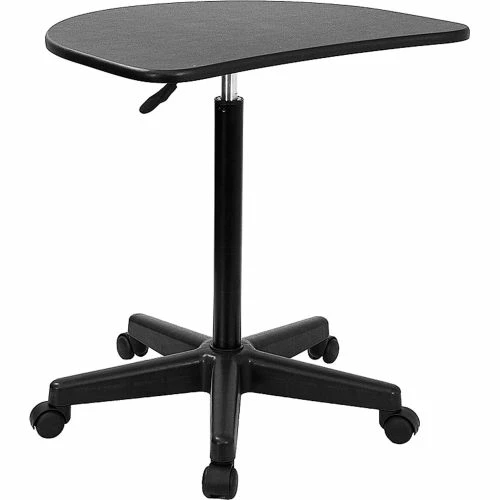 Flash Furniture Black Sit to Stand Mobile Laptop Computer Desk - Image 3