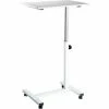 Seville Classics airLIFT® Height Adjustable Mobile Laptop Desk Cart, White