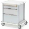 Omnimed® Omni Under-Counter Storage Cart with 3 Drawers and Key Lock, White
