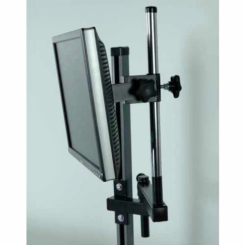 Stackbin Mobile Computer Station with Monitor Arm, 36"W x 24"D x 33-1/2"H, Black - Image 3