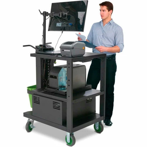 Newcastle Systems PC Series Mobile Powered Workstation, 35.5"W x 26"D, 100AH SLA Battery - Image 5