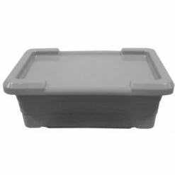 Prairie View PVI GRAY LID FDA Plastic Tub Lid - For Lug Tub 25"L x 15-1/2"W x 2"H, Gray