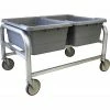 Prairie View PVI Aluminum Lug Cart LUGDB2 - 3 Lug Cap. All-Welded Side by Side 33"L x 24-1/2"W x 20"H, Gray