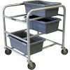 Prairie View PVI Aluminum Lug Cart LUGDB6 - 6 Lug Cap. All-Welded 32-3/4"L x 28-1/2"W x 36-3/4"H, Gray
