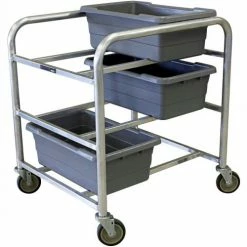 Prairie View PVI Aluminum Lug Cart LUGDB6 - 6 Lug Cap. All-Welded 32-3/4"L x 28-1/2"W x 36-3/4"H, Gray