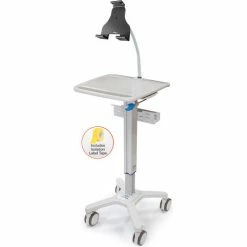 Capsa Healthcare Mobile Tablet Cart 33-1/4" to 49-1/10"H, Gray