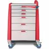 Capsa Healthcare Avalo® Emergency Cart, Red, Standard Height